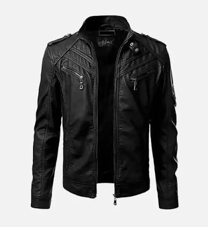 Designer Leather Jacket - Men's Large